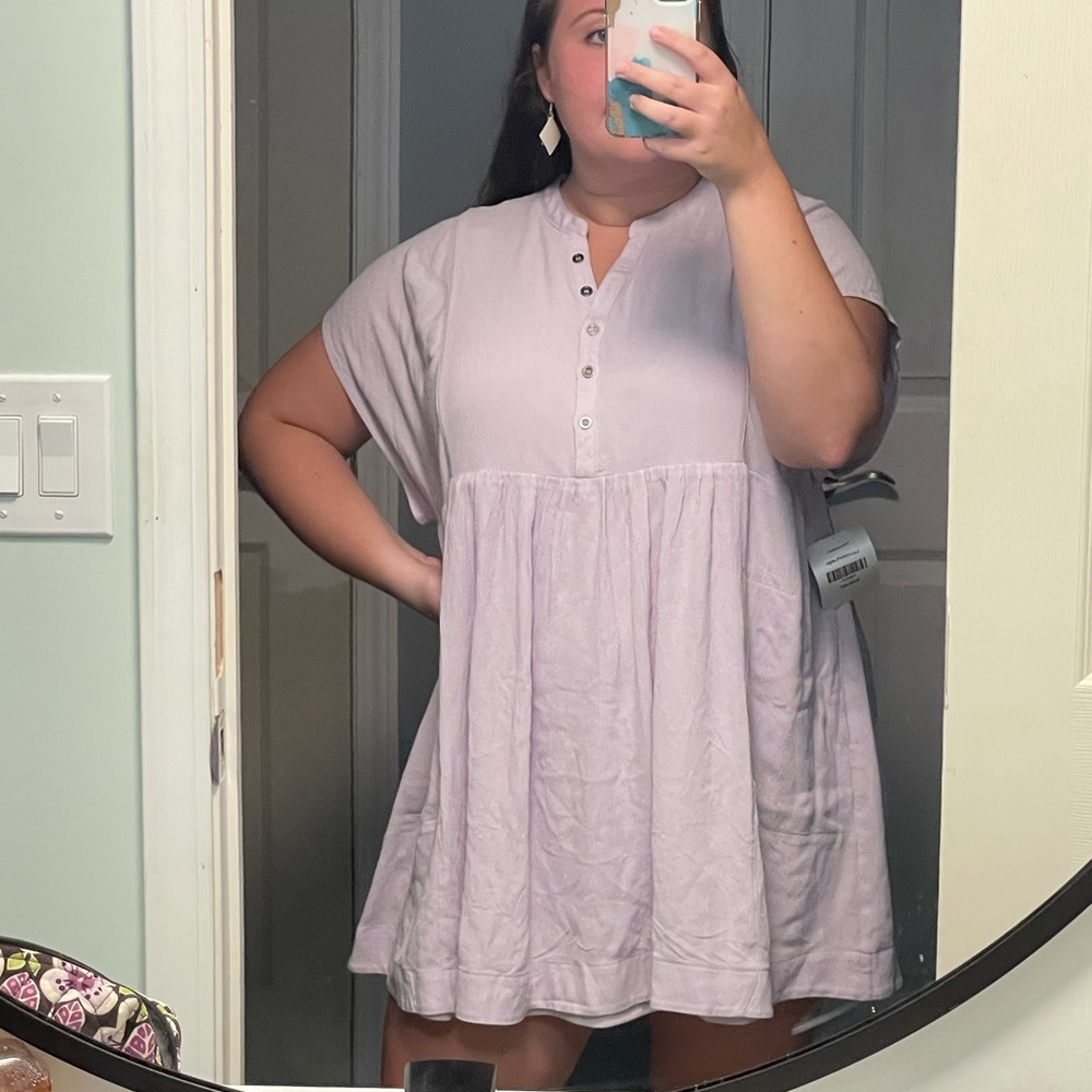 Lavender flowy dress